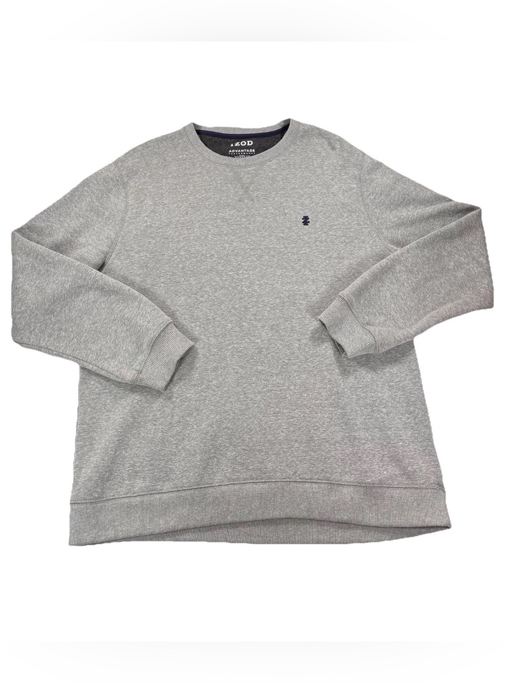Izod Men’s Large Gray Advantage Performance Crewneck Long Sleeve Sweatshirt